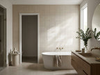 Heathcote White Sand Mosaic Matt 98x98 tiles in a room