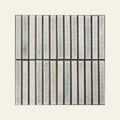 Hikari Finger Pistachio Gloss 20x145 Finger Mosaic, true-scale swatch: 400 x 400 mm of wall at real size