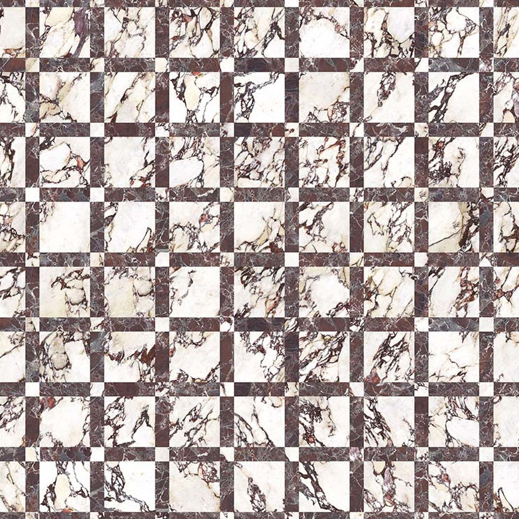 Imperial Marble Calacatta Viola Matt 75x75, tiles laid together