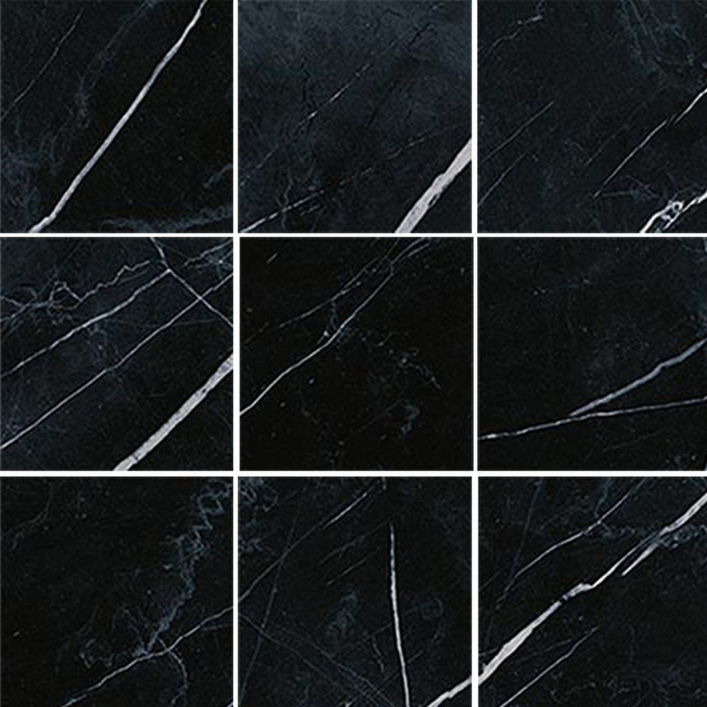 Imperial Marble Marquina Matt 75x75, tiles laid together