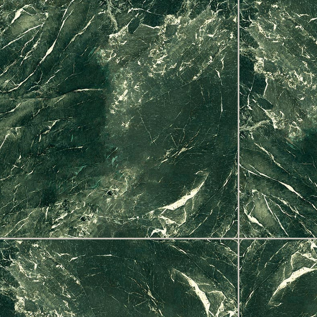 Imperial Marble Verde Alpi Matt 300x300, true-scale swatch: 400 x 400 mm of wall at real size