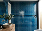 Ironbark Reef Crackle Pool Mosaic Gloss 48x48 tiles in a room
