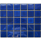 Ironbark Sapphire Pool Mosaic Gloss 48x48, tiles laid together