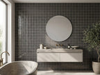 Ironbark Thunderhead Pool Mosaic Gloss 48x48 tiles in a room