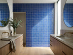 Ironbark Twilight Pool Mosaic Gloss 48x48 tiles in a room