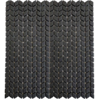 Karri Black Sand Chevron Glass Mosaic Matt 60x120, tiles laid together