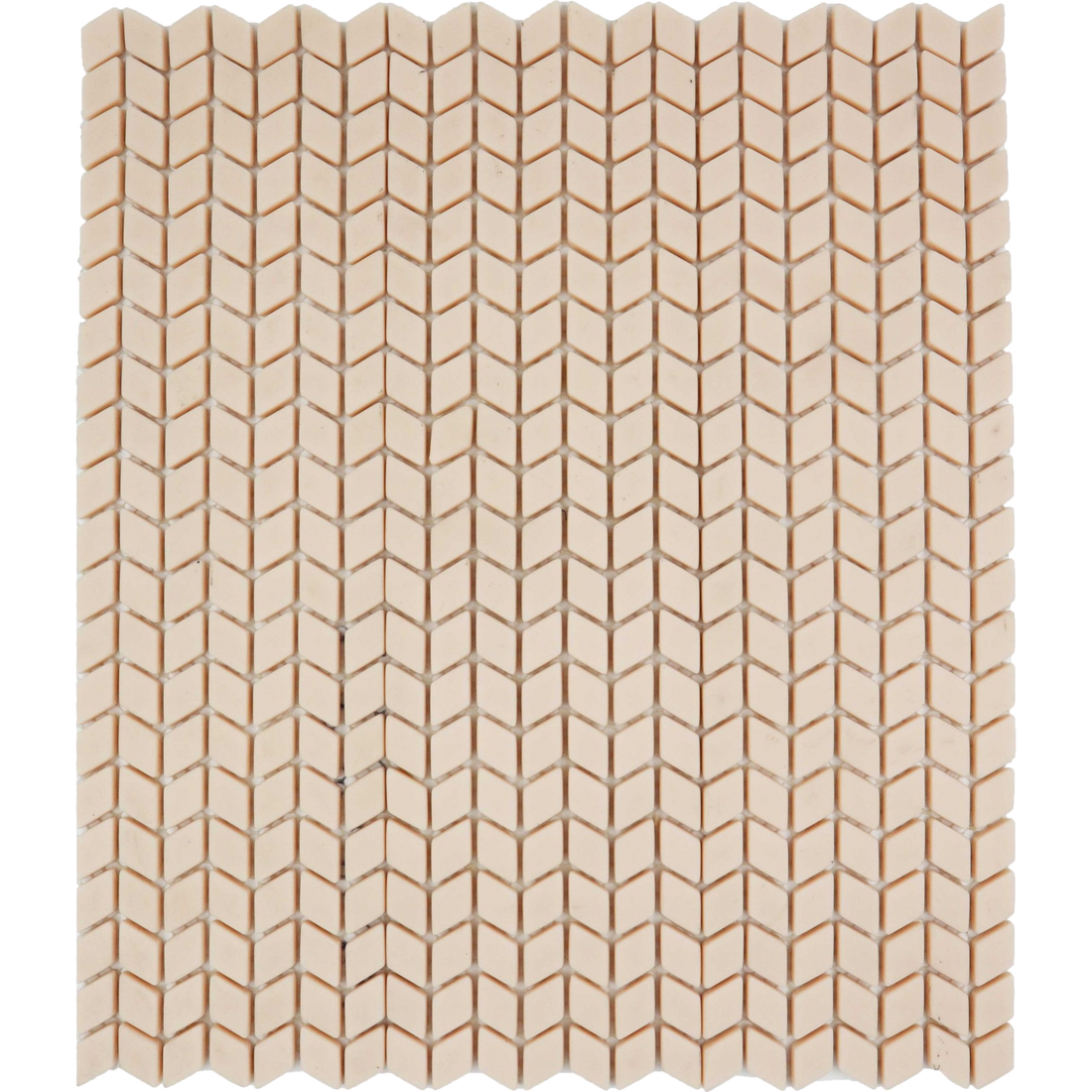 Karri Pink Salt Chevron Glass Mosaic Matt 60x120, tiles laid together