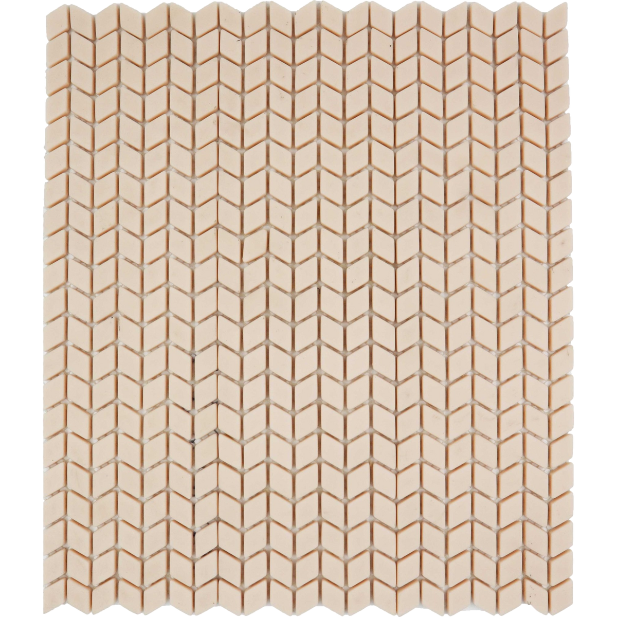 Karri Pink Salt Chevron Glass Mosaic Matt 60x120, tiles laid together