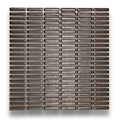 Kessho Tenmoku Bronze Satin 9.5x47 Finger Mosaic, tiles laid together