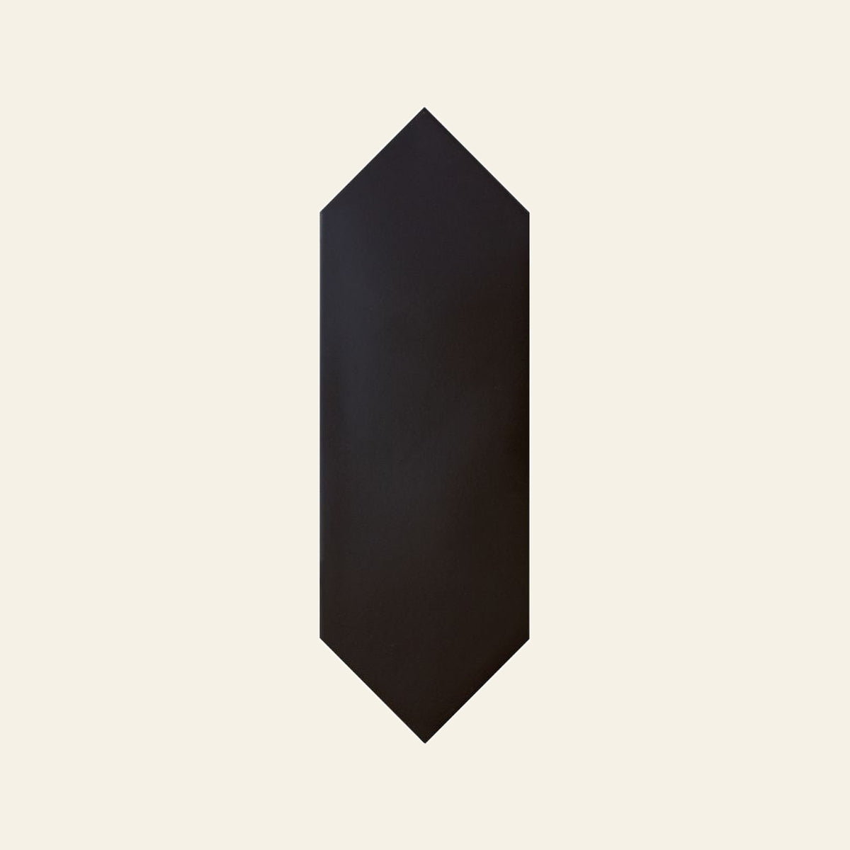 Kite Black Matt 100x300, true-scale swatch: 400 x 400 mm of wall at real size