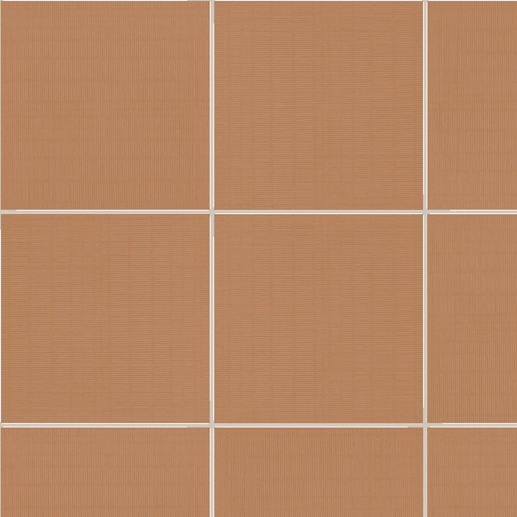 Kizuya Terracotta Textured Matt 163x163, true-scale swatch: 400 x 400 mm of wall at real size