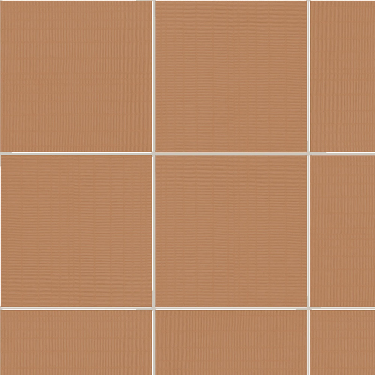 Kizuya Terracotta Textured Matt 163x163, true-scale swatch: 400 x 400 mm of wall at real size