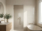 Kurrajong Saltpan Gloss 50x150 tiles in a room