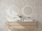 Lillypilly Boronia Fish Scale Honed 50.8x103.4 tiles in a room