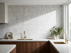 Lillypilly Cirrus Fish Scale Honed 50.8x103.4 tiles in a room