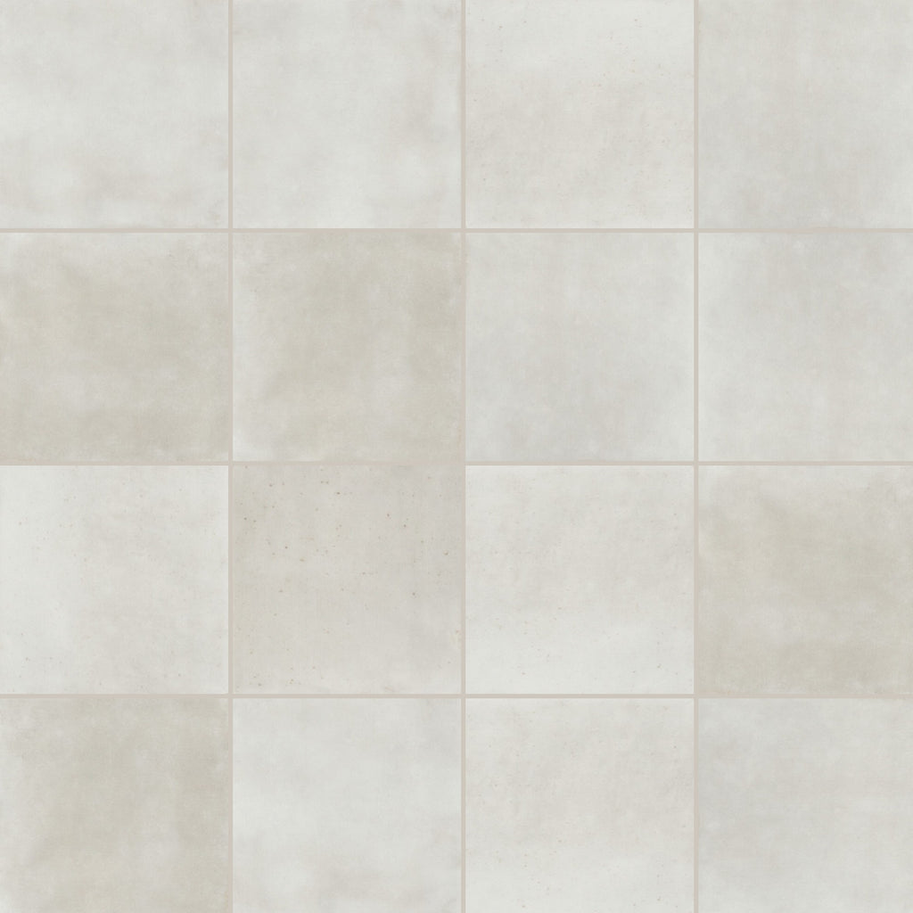 Luna Bone Gloss 100x100, true-scale swatch: 400 x 400 mm of wall at real size