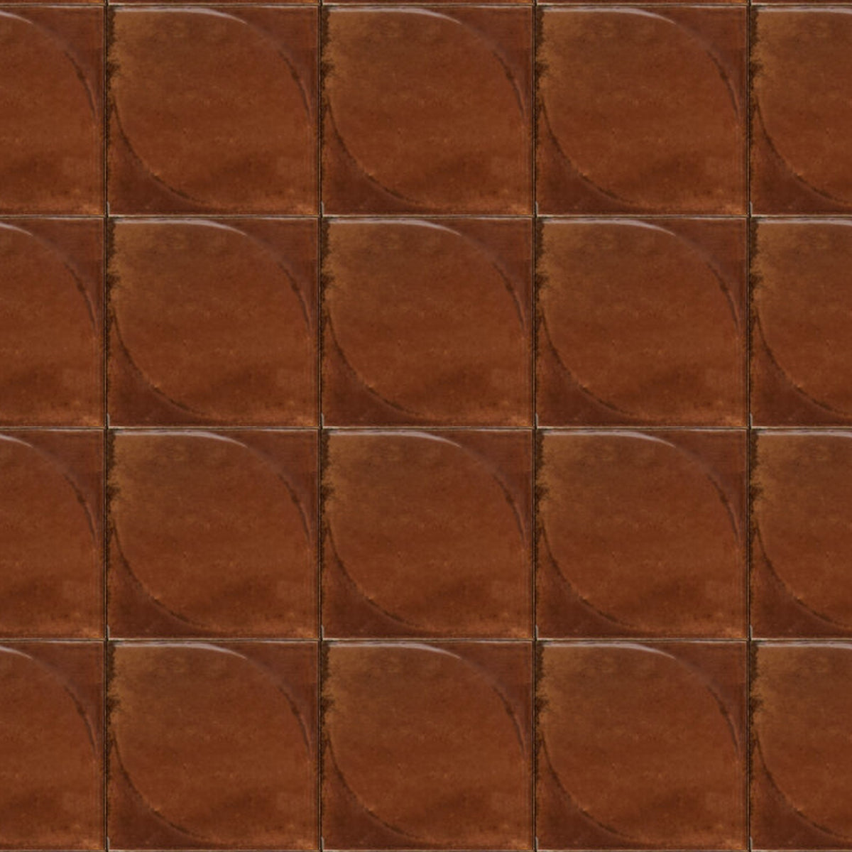 Luna Caramel 3D Dew Gloss 100x100, true-scale swatch: 400 x 400 mm of wall at real size