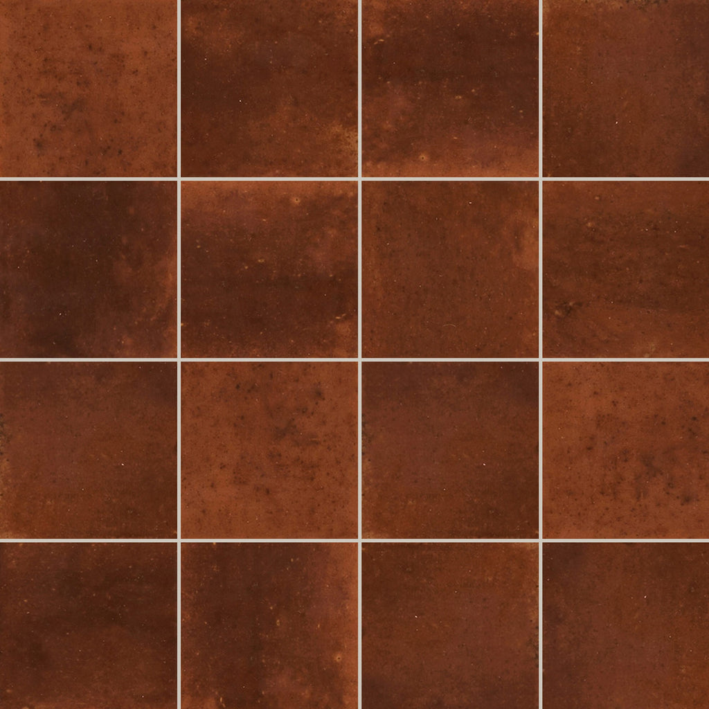 Luna Caramel Gloss 100x100, true-scale swatch: 400 x 400 mm of wall at real size
