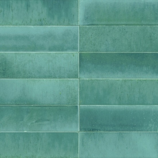 Luna Turquoise Gloss 60x240, tiles laid together