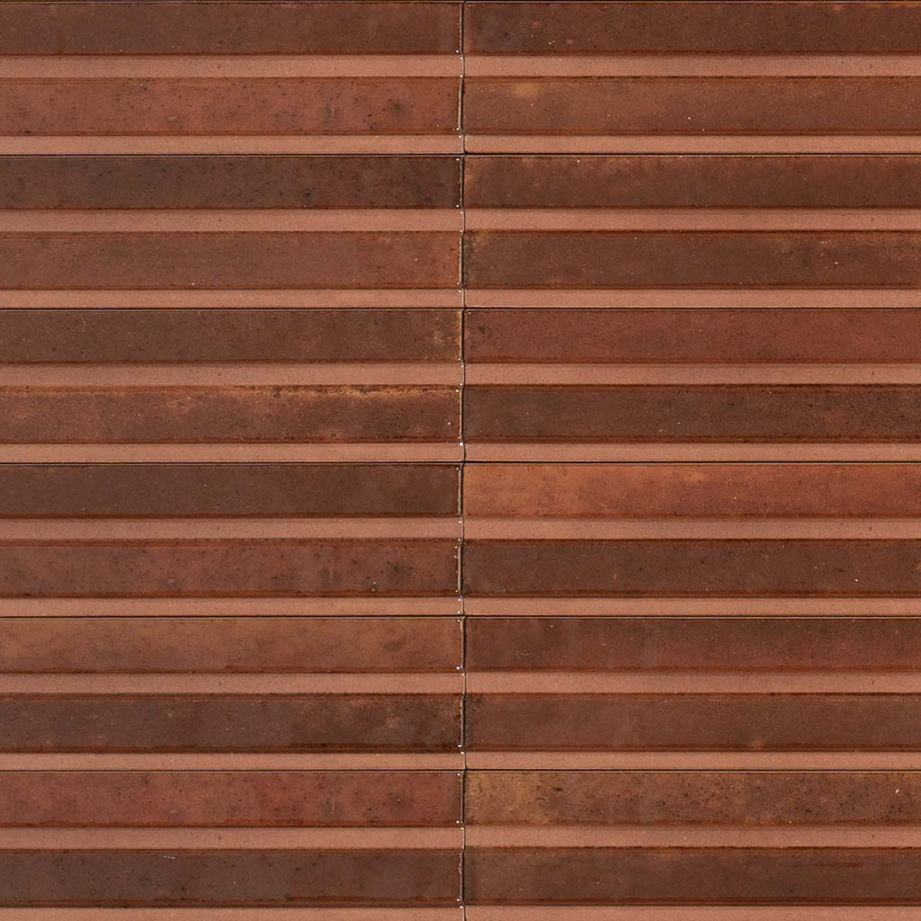 Luna Caramel 3D Rake Gloss 60x240, tiles laid together