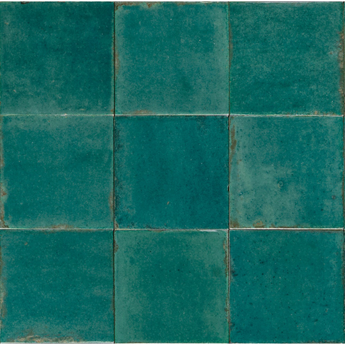Luna Seagrass Gloss 100x100, tiles laid together