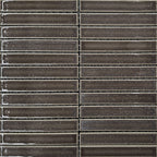 Mallee Burnt Gum Finger Mosaic Glazed 22x147, tiles laid together