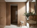 Mallee Red Ochre Glazed 60x108 tiles in a room