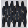 Mansfield Indigo Hexagon Mosaic Gloss 40x125, tiles laid together