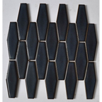 Mansfield Indigo Hexagon Mosaic Gloss 40x125, tiles laid together
