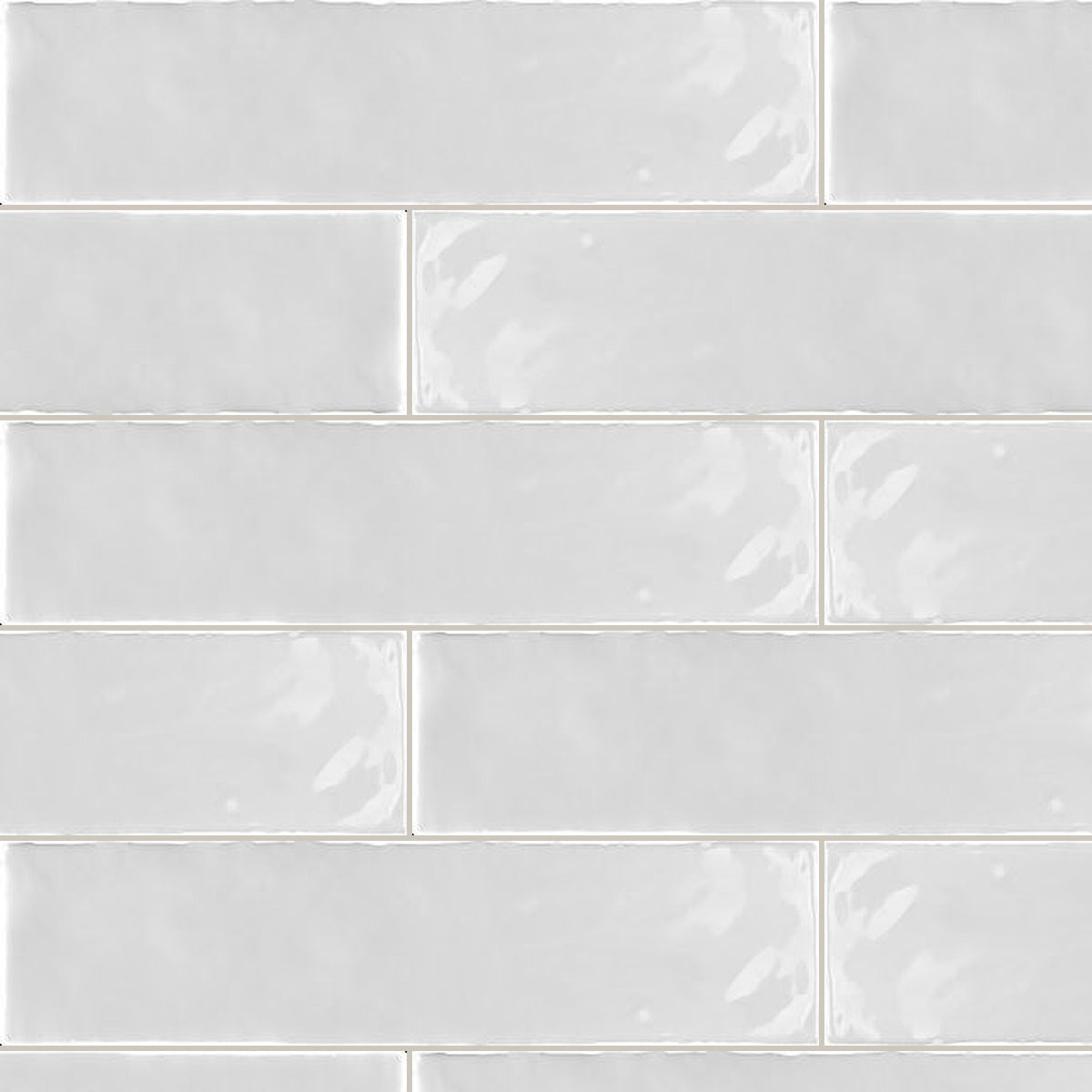 Manual Bianco Gloss 75x300, true-scale swatch: 400 x 400 mm of wall at real size