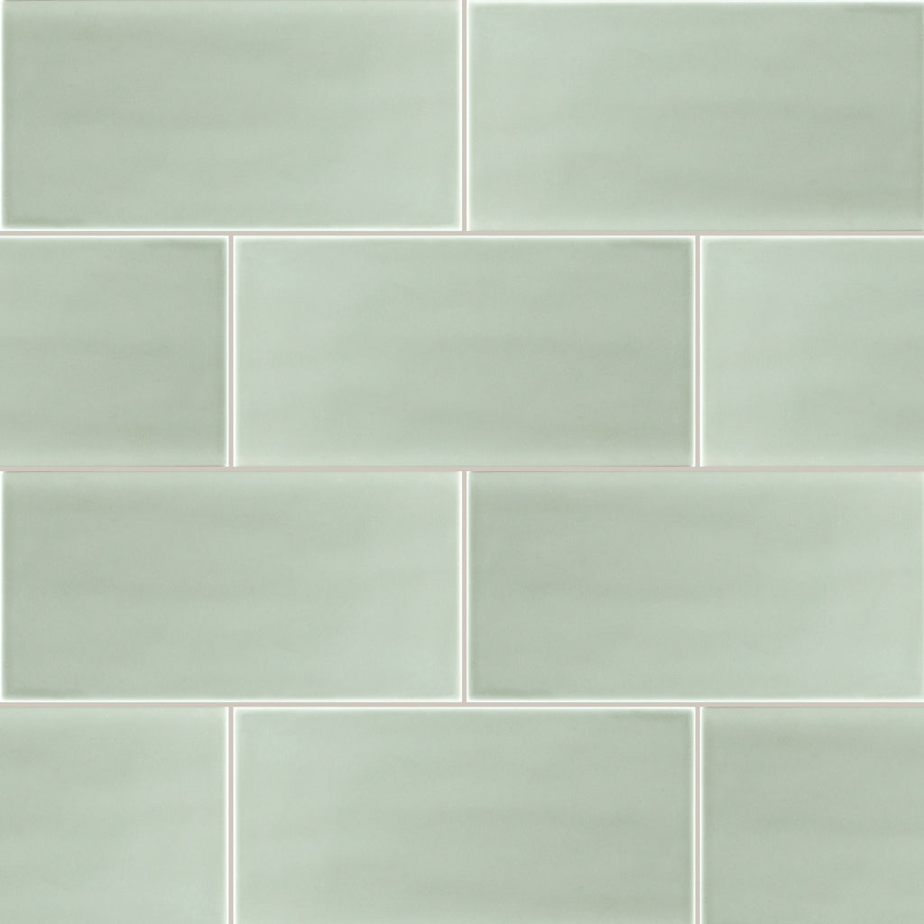 Mint Matt 100x200, true-scale swatch: 400 x 400 mm of wall at real size