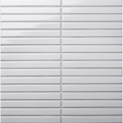 Mulga Paper Daisy Finger Mosaic Gloss 15x145, tiles laid together
