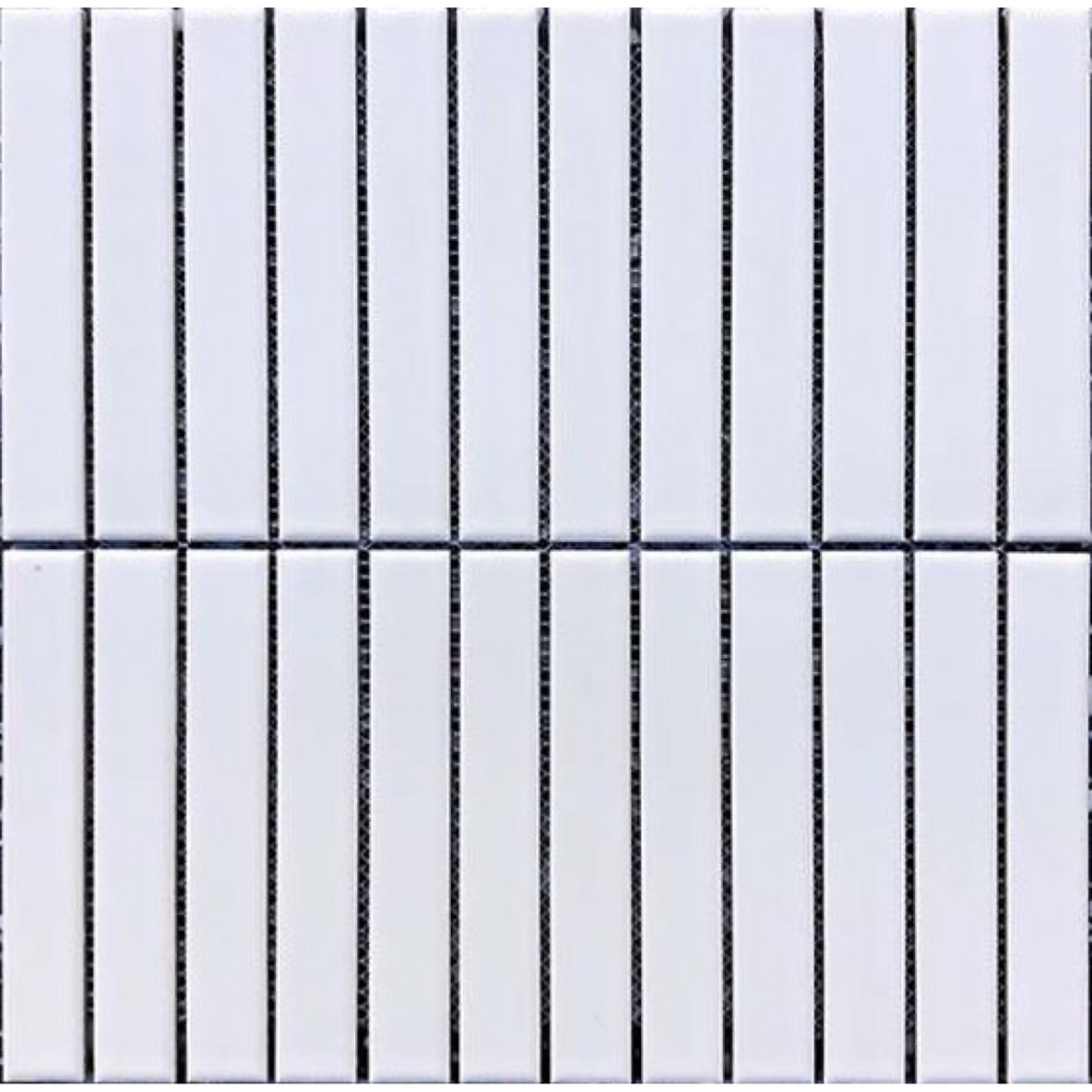 Mulga Paper Daisy Finger Mosaic Matt 22x145, tiles laid together