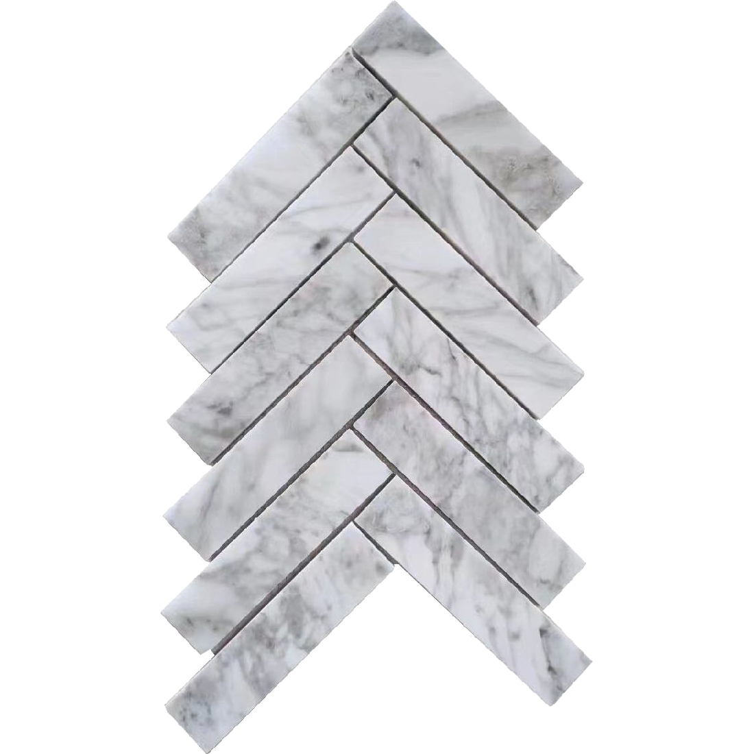 Murrindindi Chalk Cliff Large Herringbone Honed, tiles laid together