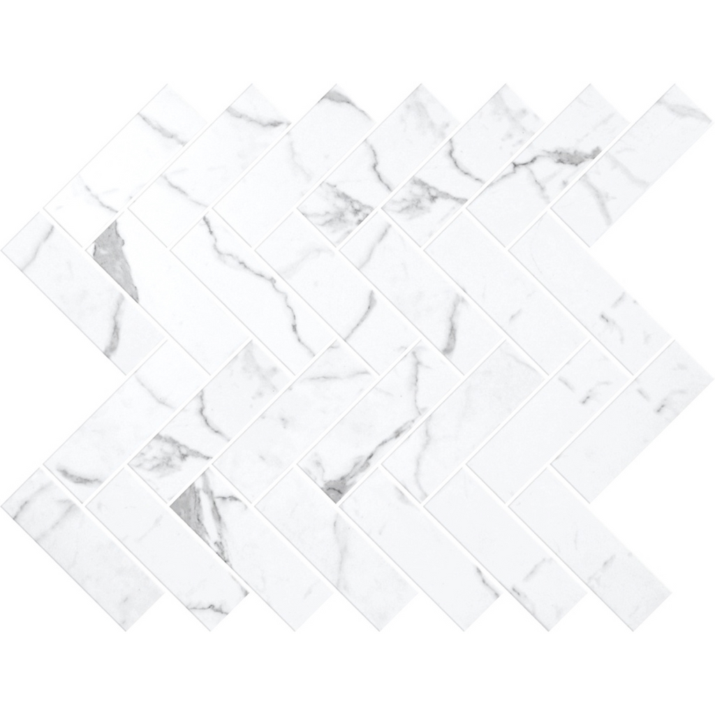 Murrindindi Ghost Gum Herringbone Mosaic Satin 280x325, tiles laid together
