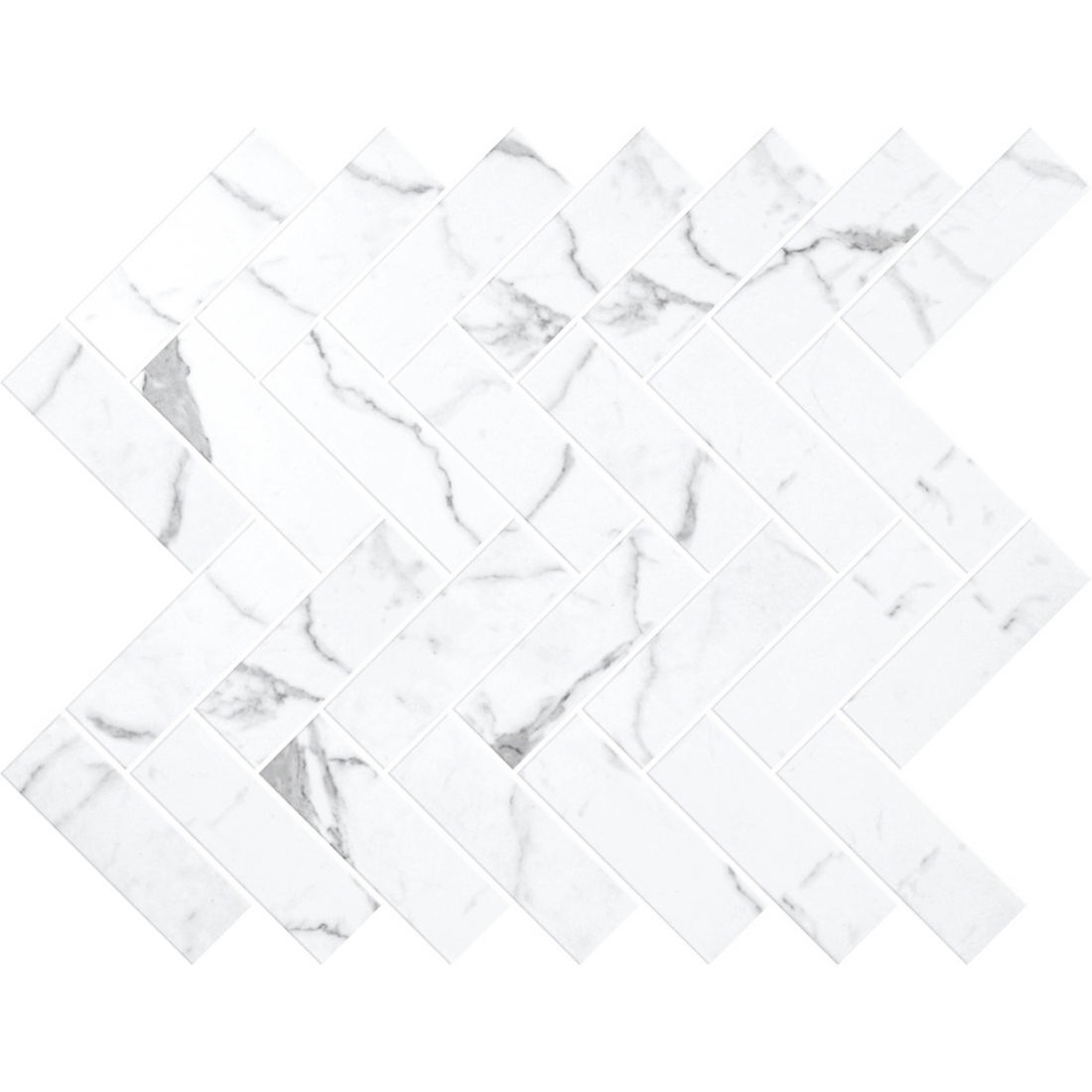 Murrindindi Ghost Gum Herringbone Mosaic Satin 280x325, tiles laid together