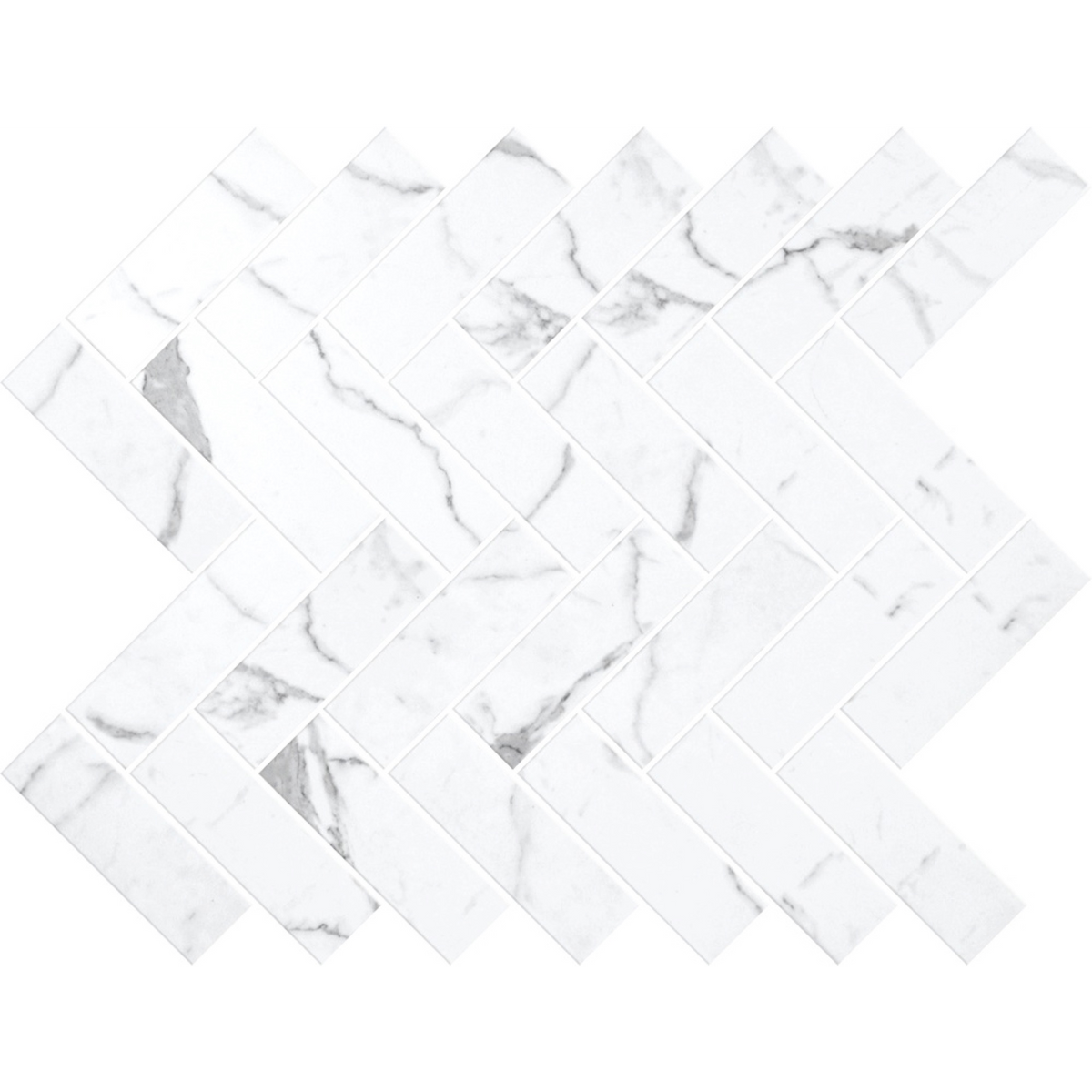 Murrindindi Ghost Gum Herringbone Mosaic Satin 280x325, tiles laid together