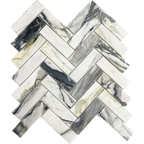 Murrindindi Lichen Herringbone Mosaic Honed 30x100, tiles laid together