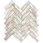 Murrindindi Pink Salt Herringbone Mosaic Honed 30x100, tiles laid together