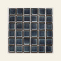 Ocean Blue Concave Square Gloss 48x48 Mosaic, true-scale swatch: 400 x 400 mm of wall at real size