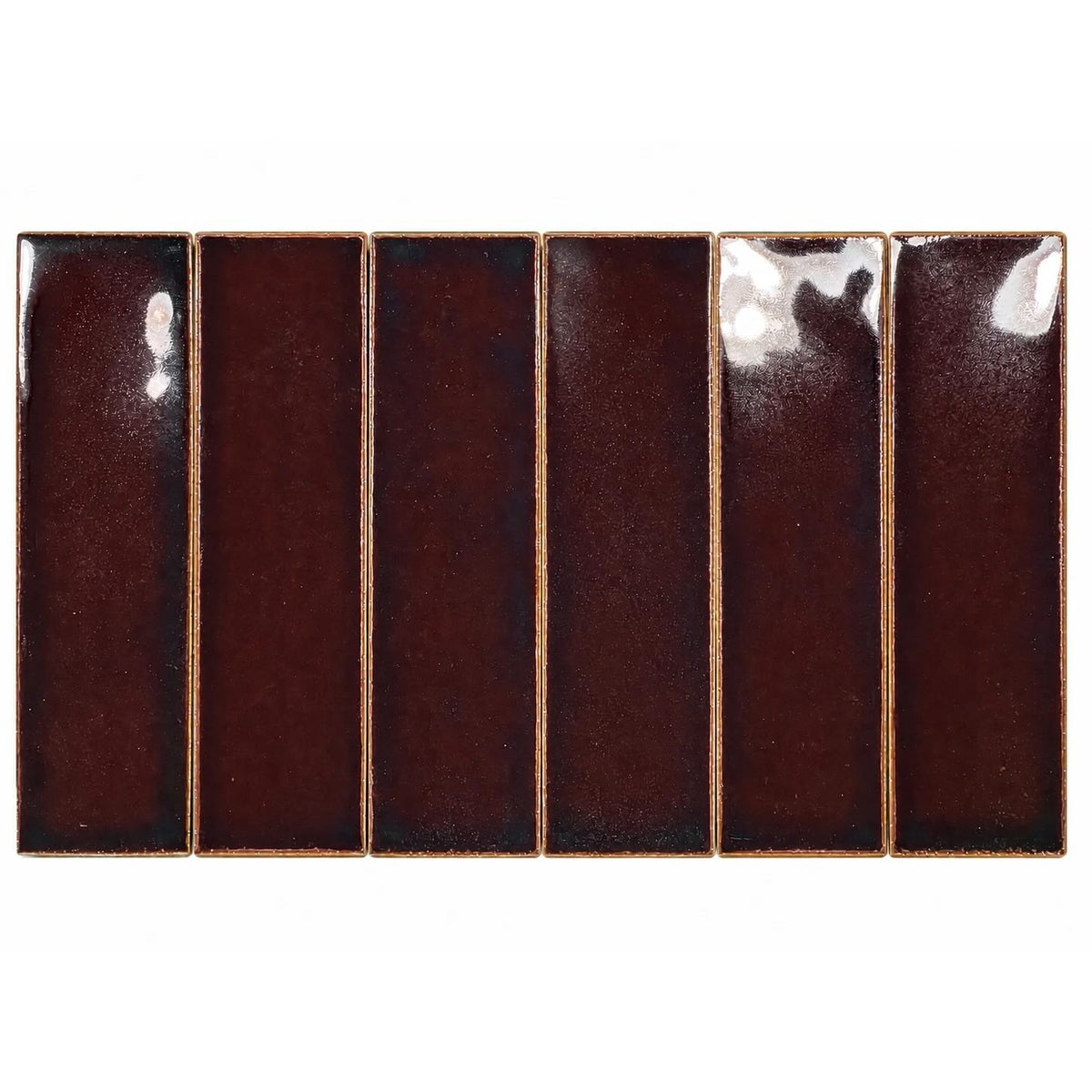 Osaka Mahogany Gloss 60x227, tiles laid together