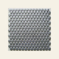 Penny Chrome Matt Mosaic Sheet 290x290, true-scale swatch: 400 x 400 mm of wall at real size