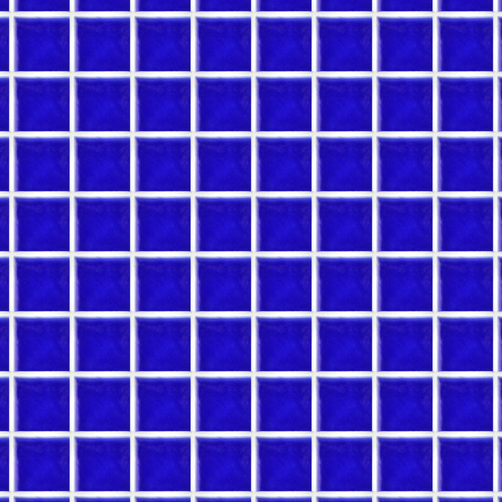 Pool Sorrento Delft Blue Gloss 48x48 Mosaic, true-scale swatch: 400 x 400 mm of wall at real size