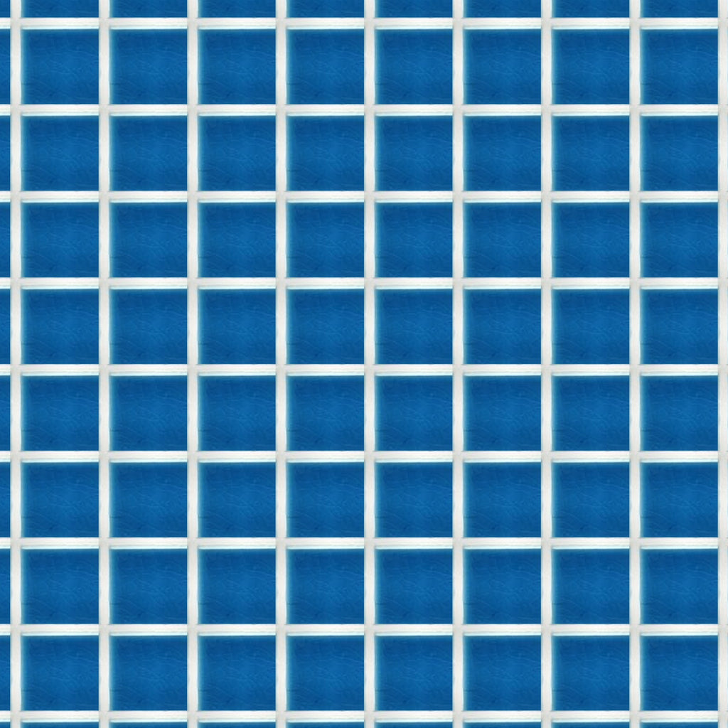 Pool Sorrento Kingfisher Blue Crackle Gloss 48x48 Mosaic, true-scale swatch: 400 x 400 mm of wall at real size
