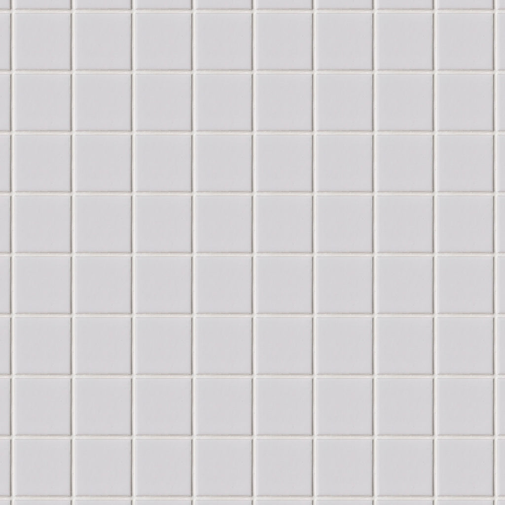 Pool Sorrento White Ice Gloss 48x48 Mosaic, true-scale swatch: 400 x 400 mm of wall at real size