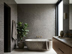 Riberry Flint Gloss 75x150 tiles in a room