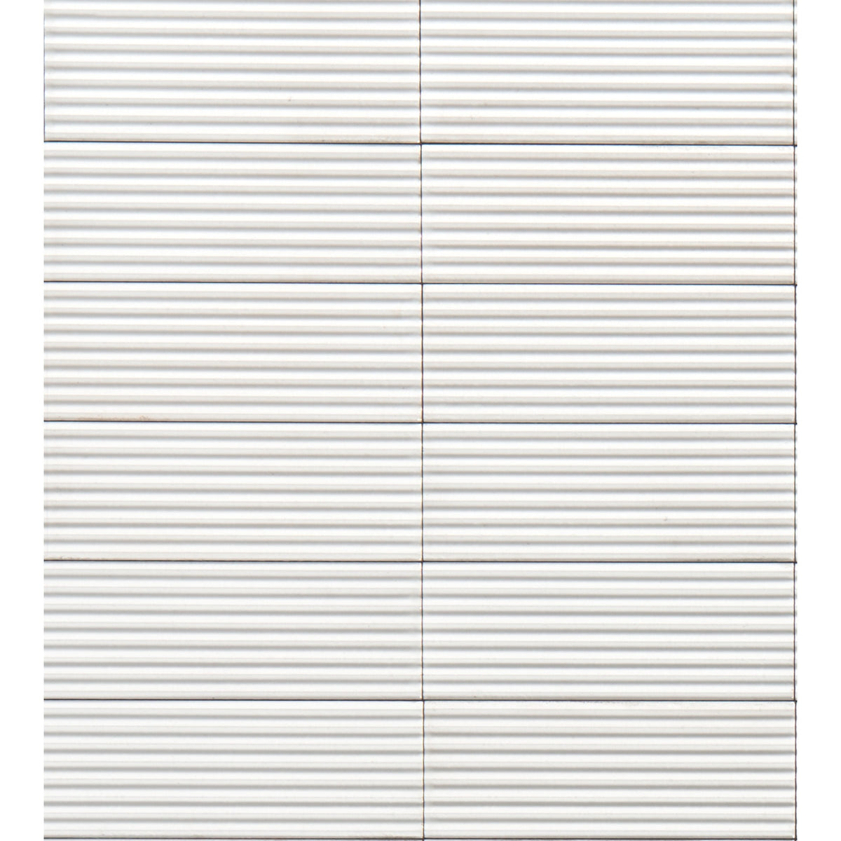 Risotto Bianco Pleat Gloss 75x200, tiles laid together