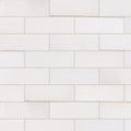 Risotto Bianco Polished 50x150, true-scale swatch: 400 x 400 mm of wall at real size