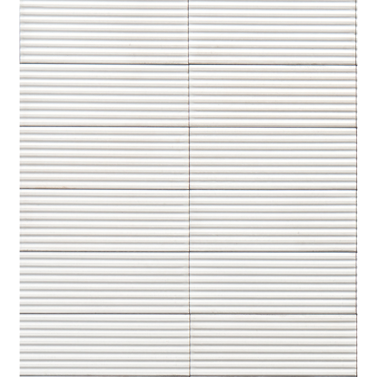 Risotto Whitecap Pleat Gloss 75x200, tiles laid together