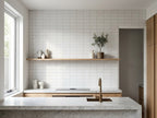 Risotto Whitecap Pleat Gloss 75x200 tiles in a room